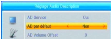 SEDEA SNT850HD USB - 9) Réglage audio description - 1
