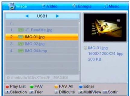 SEDEA SNT850HD USB - 2) Tri des fichiers : - 1