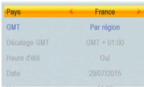 SEDEA SNT850HD USB - 3) Réglage de l'heure - 1