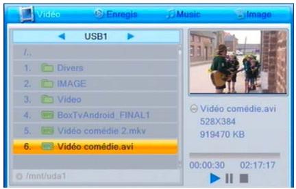 SEDEA SNT850HD USB - 1) Aperçu et lecture de vidéos : - 1