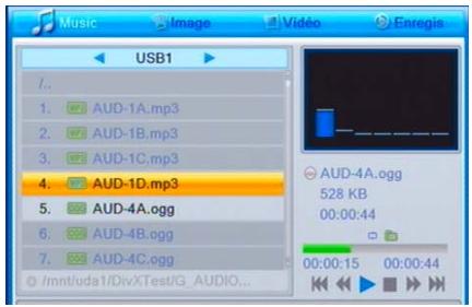 SEDEA SNT850HD USB - 1) Lecture de musiques : - 1