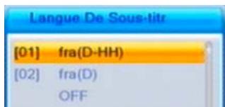 SEDEA SNT850HD USB - 5) Activation sous-titres (SUB-T) - 1