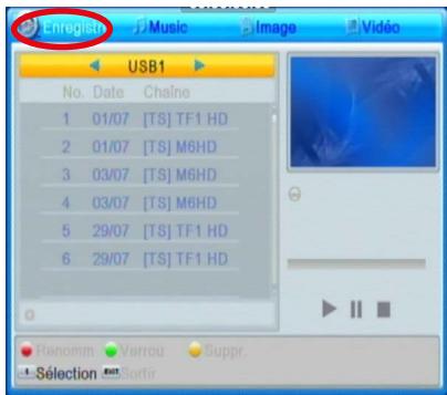 SEDEA SNT850HD USB - 4) Télécommande / lecture des enregistrements - 1