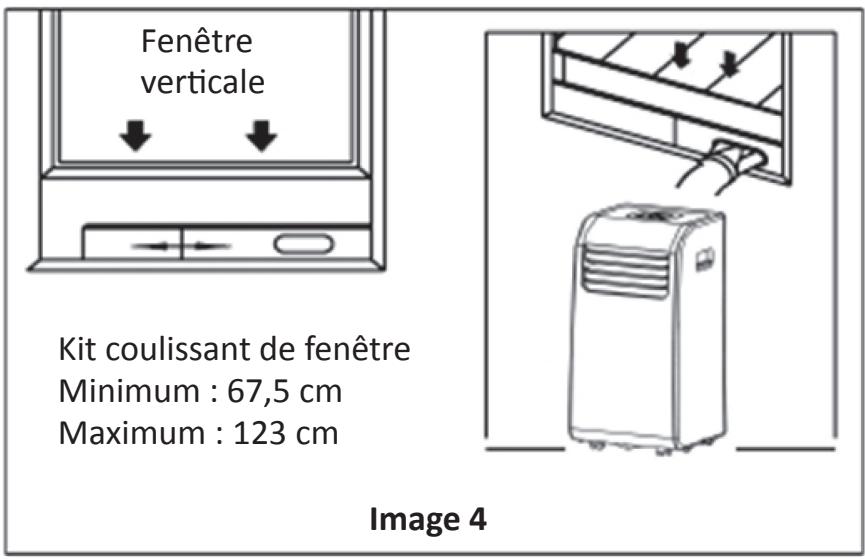 Fenêtre verticale Kit coulissant de fenêtre Minimum : 67,5 cm Maximum : 123 cm Image 4