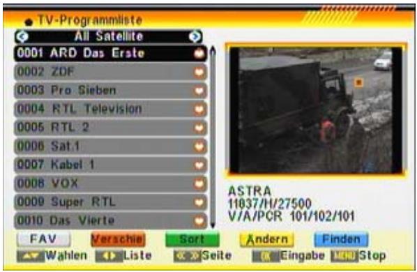 FTE EXTREME HD FLEX T2 - TV-Programmliste - 1