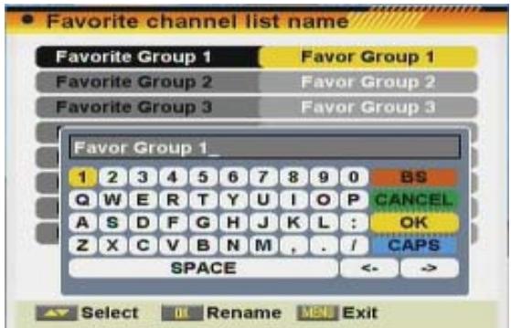 FTE EXTREME HD FLEX T2 - FAVOURITE CHANNEL LIST NAME - 1