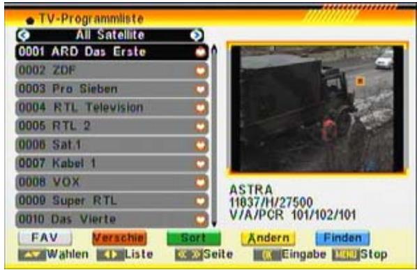 FTE EXTREME HD FLEX T2 - Programmliste - 1