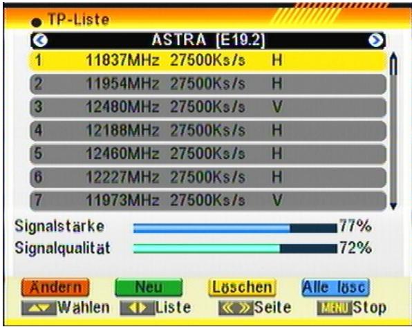 FTE EXTREME HD FLEX T2 - TP Ende (Transponderliste) - 1