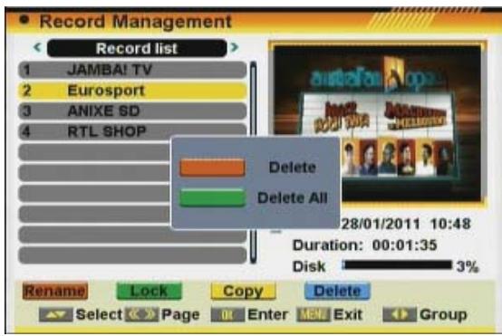 FTE EXTREME HD FLEX T2 - HOW TO DELETE RECORDINGS - 1