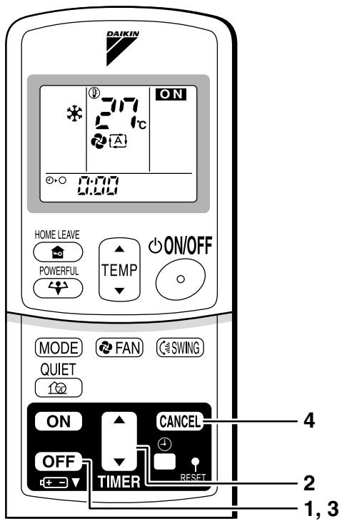 DAIKIN FVXM-F/FVXS-F - Press "OFF TIMER button" again. - 2