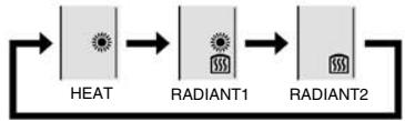 DAIKIN FVXM-F/FVXS-F - Press Radiant and select a RADIANT operation. - 1