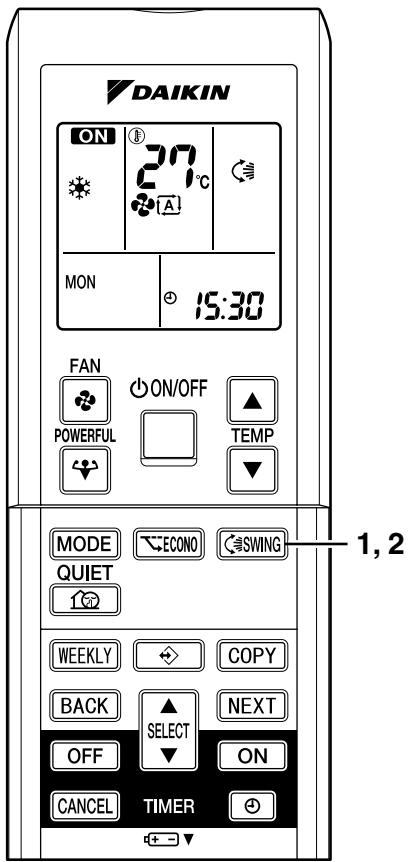 DAIKIN FVXM-F/FVXS-F - When the flap has reached the desired position, press "SWING button" once more. - 1