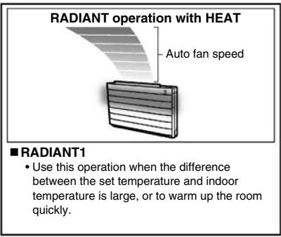 DAIKIN FVXM-F/FVXS-F - Press Radiant and select a RADIANT operation. - 3