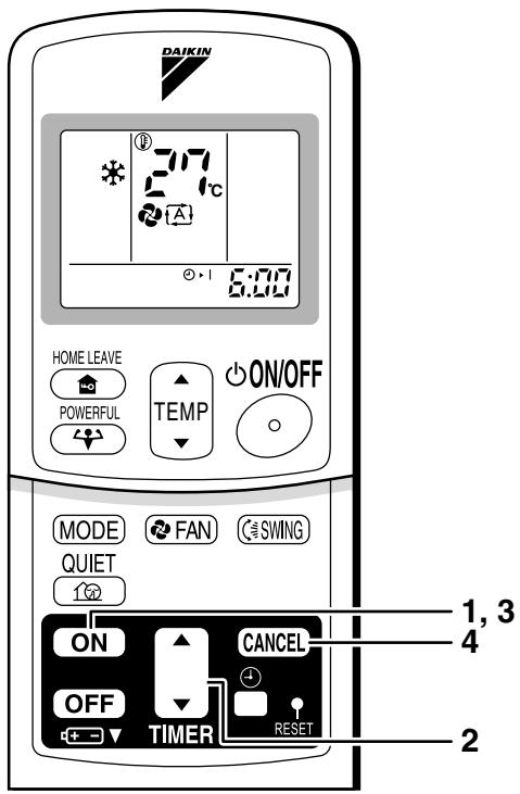 DAIKIN FVXM-F/FVXS-F - Press "ON TIMER button" again. - 2