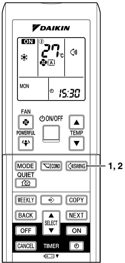 DAIKIN FNA-A - When the flap has reached the desired position, press "SWING button" once more. - 1