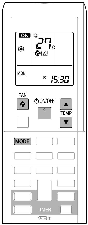DAIKIN FNA-A - Press MODE and select a operation mode. - 6