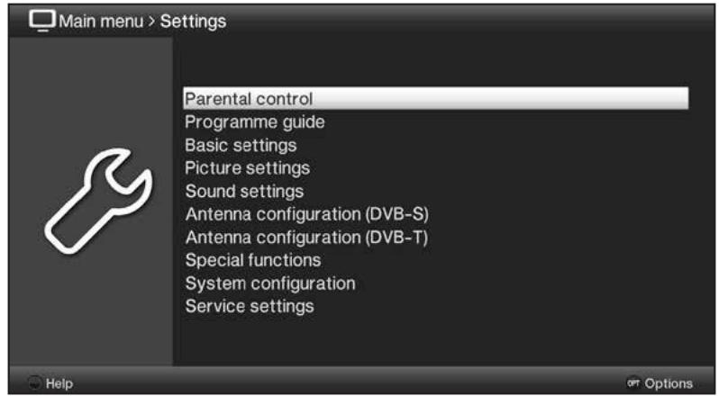 TECHNISAT DIGIT ISIO S - DIGIT ISIO S2 - DIGIT ISIO STC - DIGIT ISIO STC+ - ISIO S1 - Calling up the main menu and navigating through the menus/functions - 3
