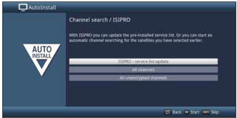 TECHNISAT DIGIT ISIO S - DIGIT ISIO S2 - DIGIT ISIO STC - DIGIT ISIO STC+ - ISIO S1 - Channel search/ISIPRO - 1