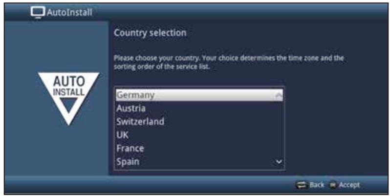 TECHNISAT TECHNIBOX S1  -  TECHNIBOX S1+ - Country selection - 1