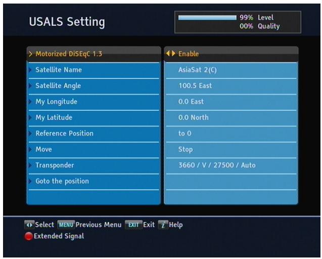 TOPFIELD SBP-2001 - Configuring USALS settings - 1
