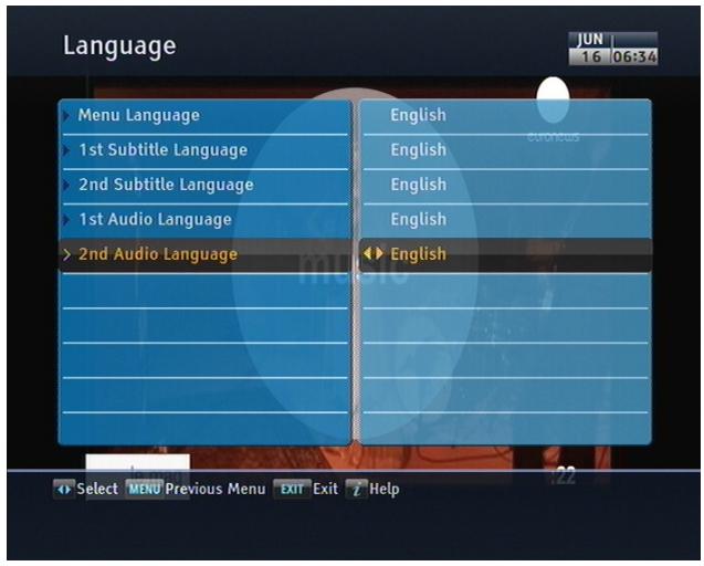 TOPFIELD SBP-2001 - Language settings - 1