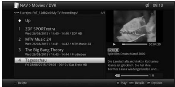 TECHNISAT DIGITRADIO 51 - Accès au navigateur DVR / démarrage de la lecture DVR - 1
