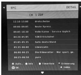 XORO HRT 7620 - EPG (Electronic Program Guide) - 1