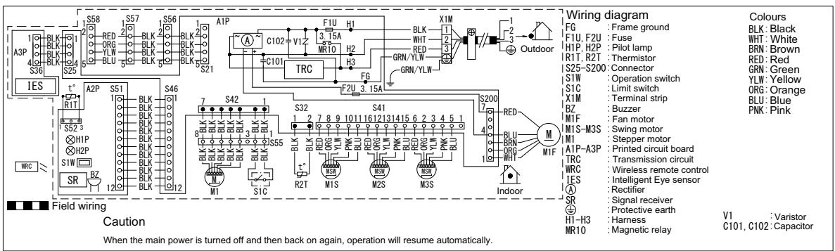 DAIKIN FCQG-F - - 1 Wiring Diagrams - Single Phase - 1