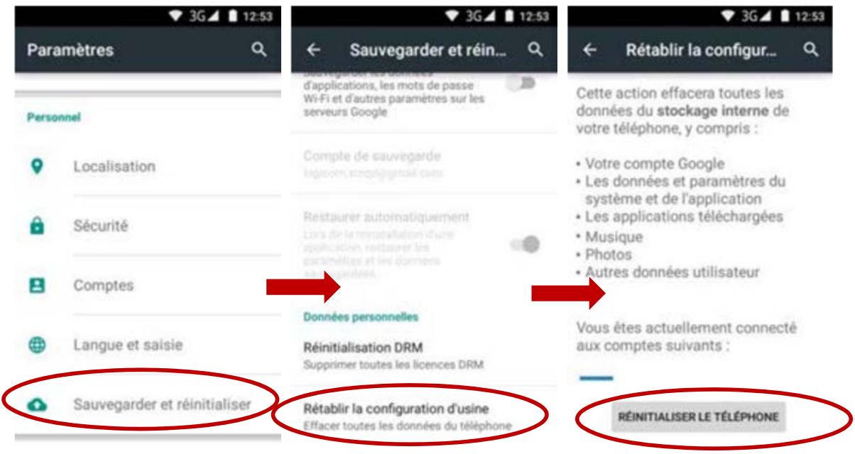 CGV ULTIMATE - Réinitialiser le smartphone - 1