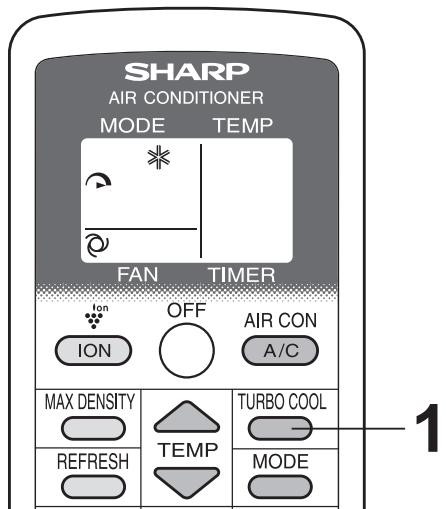 SHARP CV-P10PR - Drucken Sie die TURBO COOL-Taste erneut. - 1