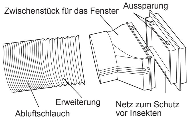 SHARP CV-P10PR - Befestigen Sie den Regenschutz am Insektenschutzgitter. - 1