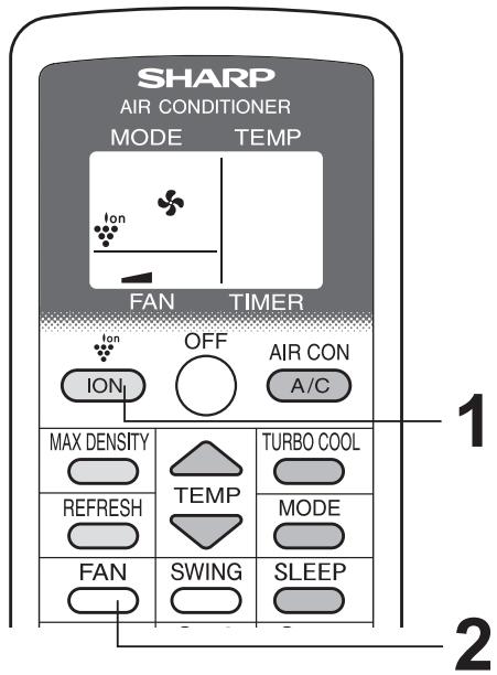 SHARP CV-P10PR - Press the FAN button to set fan speed. - 2