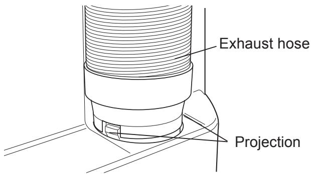 SHARP CV-P10PR - Remove the exhaust hose from the unit. - 1