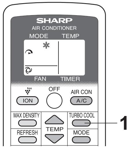 SHARP CV-P10PR - Ponownie naciśnij przycisk TURBO COOL. - 1