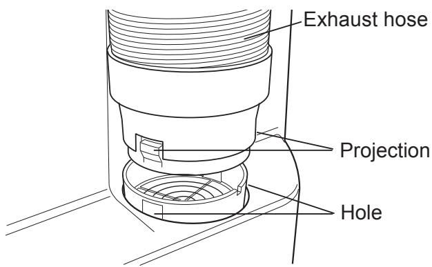 SHARP CV-P10PR - Attach the exhaust hose to the unit. - 1