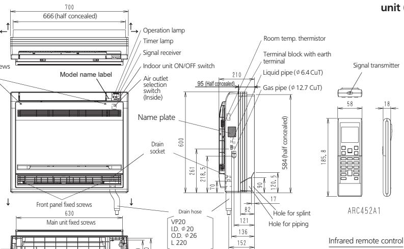 DAIKIN FVXS25F - 4-1 Dimensional Drawings - 3