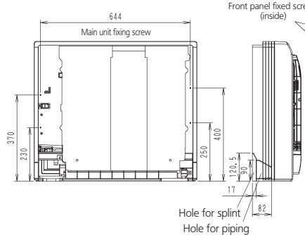 DAIKIN FVXS25F - 4-1 Dimensional Drawings - 2