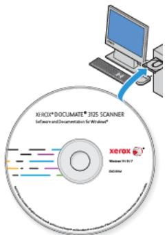 XEROX DOCUMATE 3125 - Installation du logiciel et connexion du scanner - 1