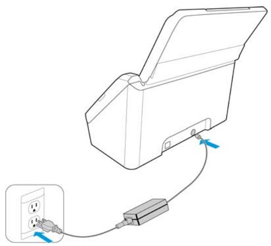 XEROX DOCUMATE 3125 - Connexion du cordon d'alimentation - 1