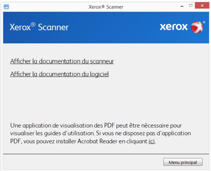 XEROX DOCUMATE 3125 - Consultation des guides de l'utilisateur - 1