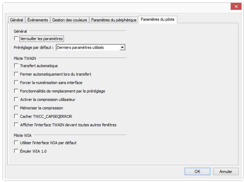 XEROX DOCUMATE 3125 - Paramètres du PILOTE - 1