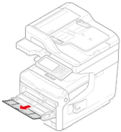 OKI B432DN - Retirez le support du papier en le tenant par la partie centrale. - 1