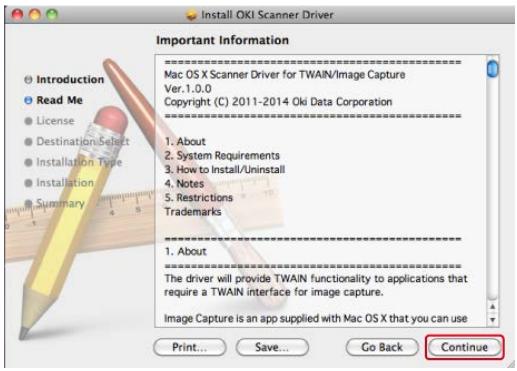 OKI B432DN - Installez le pilote du scanneur Mac OS X. - 1