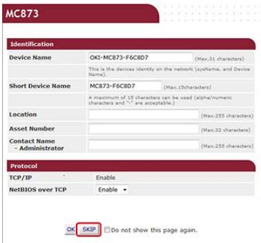 OKI B432DN - Supprimer un (profil) de destination à partir de la page Web - 3