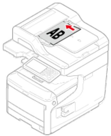 OKI B432DN - Chargez un document face dessus dans l'ADF. - 1