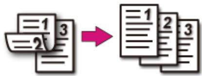 OKI B432DN - Documents recto-verso avec reliure sur le bord court → Copies Recto - 1
