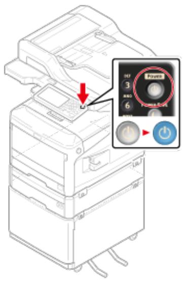 OKI B432DN - Appuyez sur le commutateur d'alimentation pendant environ une seconde. - 1