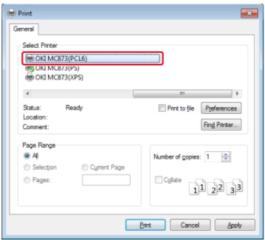 OKI MC760DN - Pour le pilote d'imprimante PCL Windows - 1
