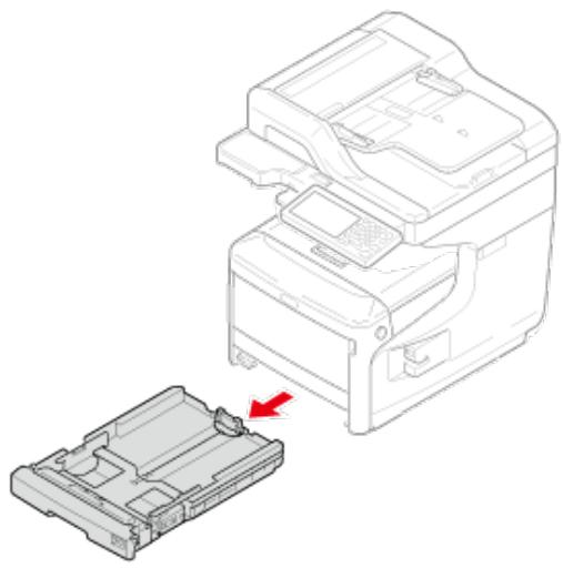 OKI MC760DN - Retirez la cassette papier. - 1