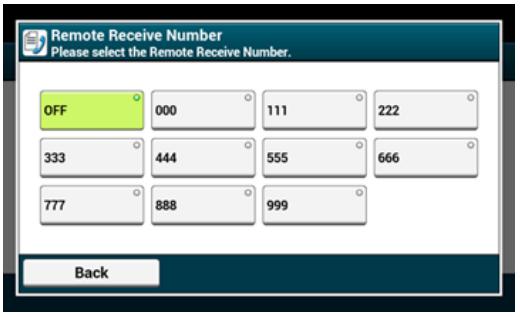 OKI MC760DN - Demande d'une réception de fax à partir d'un téléphone à distance (Retirer le numéro de commutation à distance) - 1